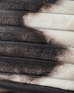 Close-up of charcoal ivory ribbed Smartchoice comforter fabric