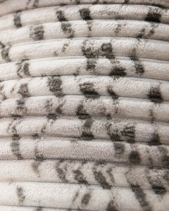 Close-up of ivory mist grey ribbed Smartchoice comforter fabric