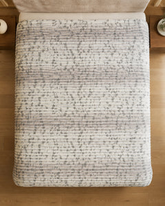 Overhead view of mist grey abstract dash Smartchoice AC comforter