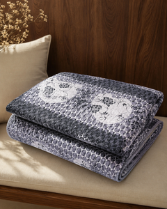 Charcoal Medallion Band Sunshine AC Comforter – 1 Piece – folded product view