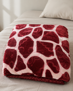 Burgundy Pebble Floral Sunshine AC Comforter – 1 Piece – detail product view