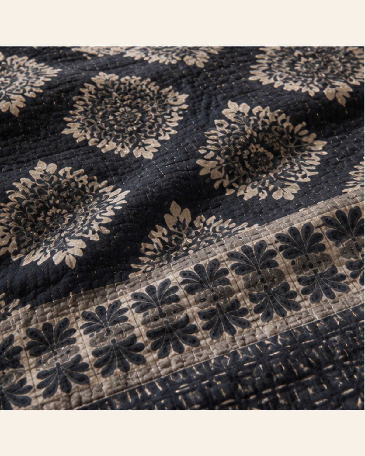 BIN-VJ-DIA-CHARCOAL bedding material and pattern detail