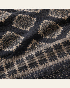 BIN-VJ-DIA-CHARCOAL bedding material and pattern detail