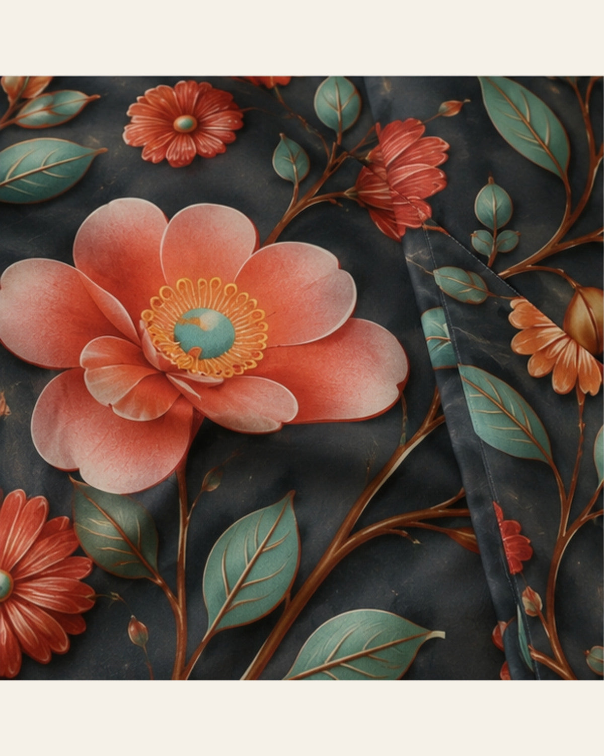 BIN-3DP-WA0032 bedding material and pattern detail