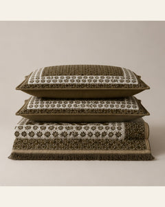 BIN-VJ-DIA-OLIVE bedding folded set