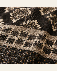 BIN-VJ-DIA-ESPRESSO bedding material and pattern detail