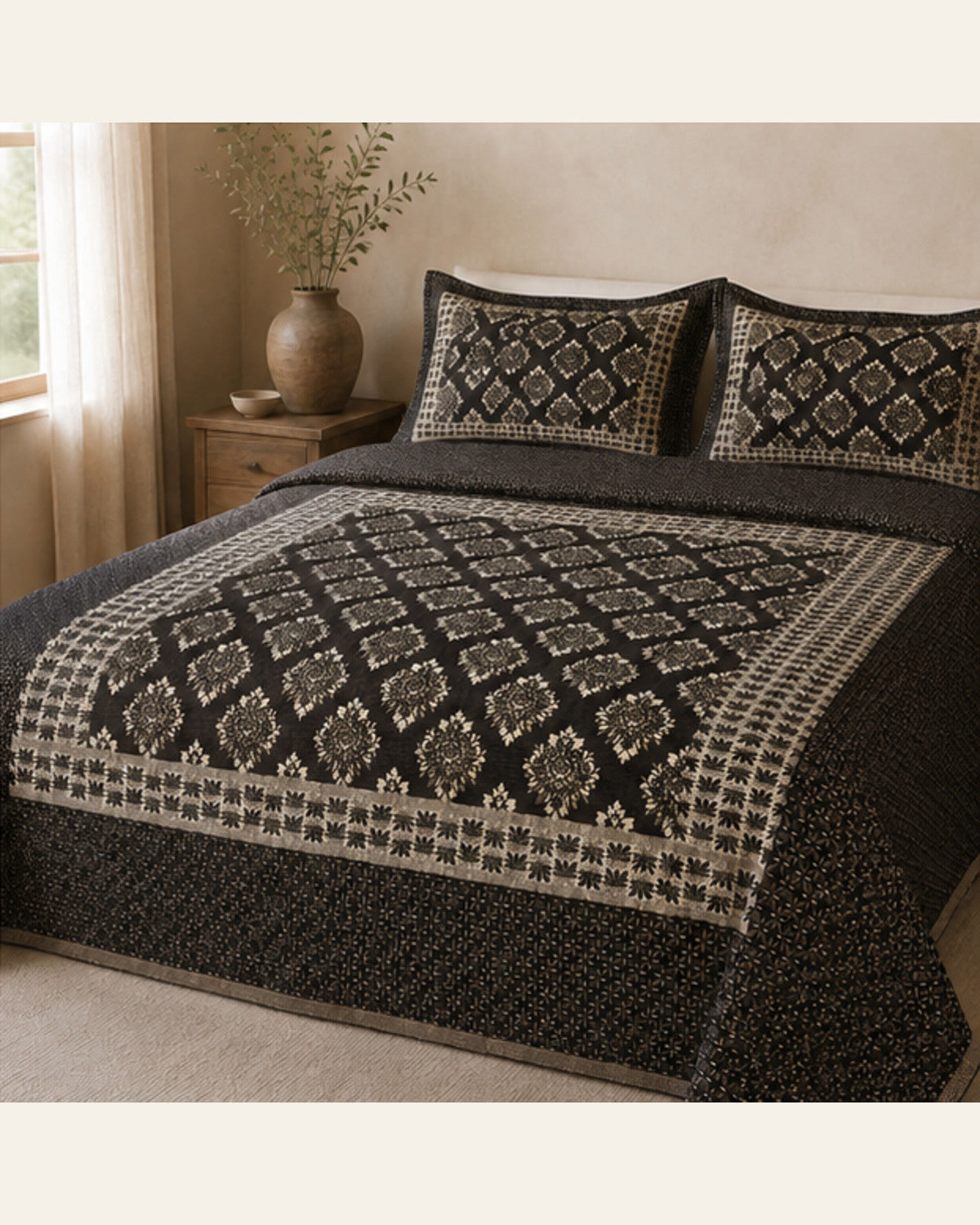 BIN-VJ-DIA-ESPRESSO bedding lifestyle side view