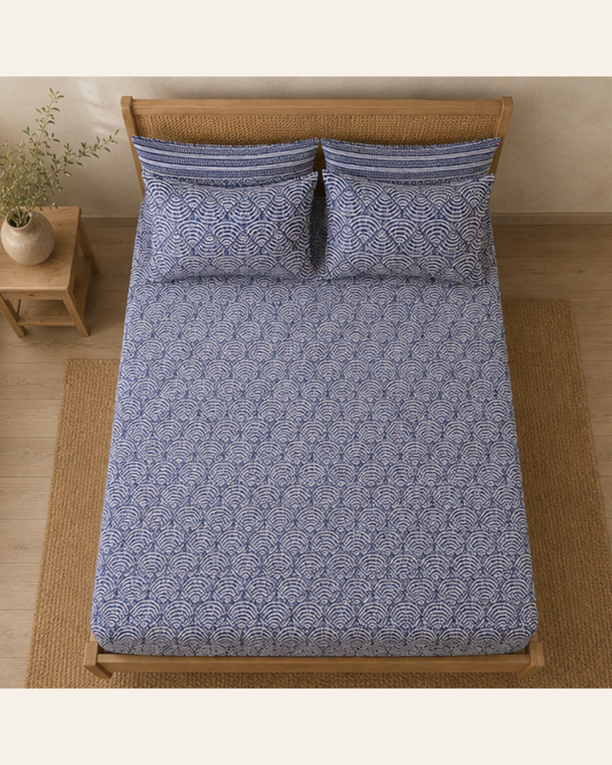 BIN-COT-DES127 bedding overhead view