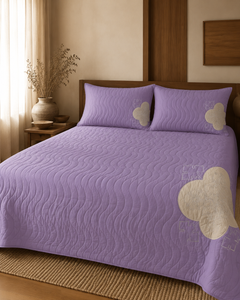 Lavender Clover China Cotton Bedspread Set – 3 Piece – lifestyle hero