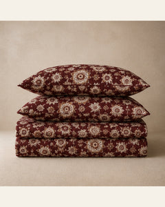 BIN-VJ-FLR-MAROON bedding folded set