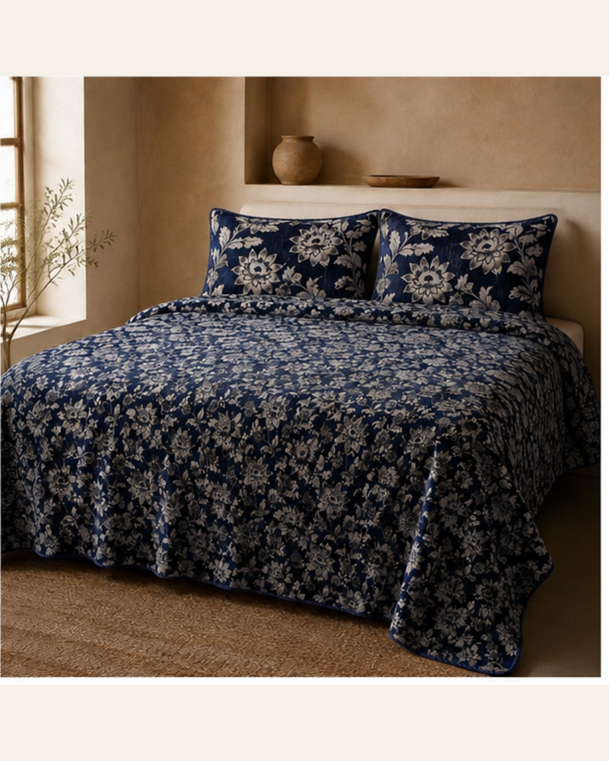 BIN-VJ-FLR-NAVY bedding lifestyle side view