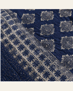 BIN-VJ-DIA-BLUE bedding material and pattern detail