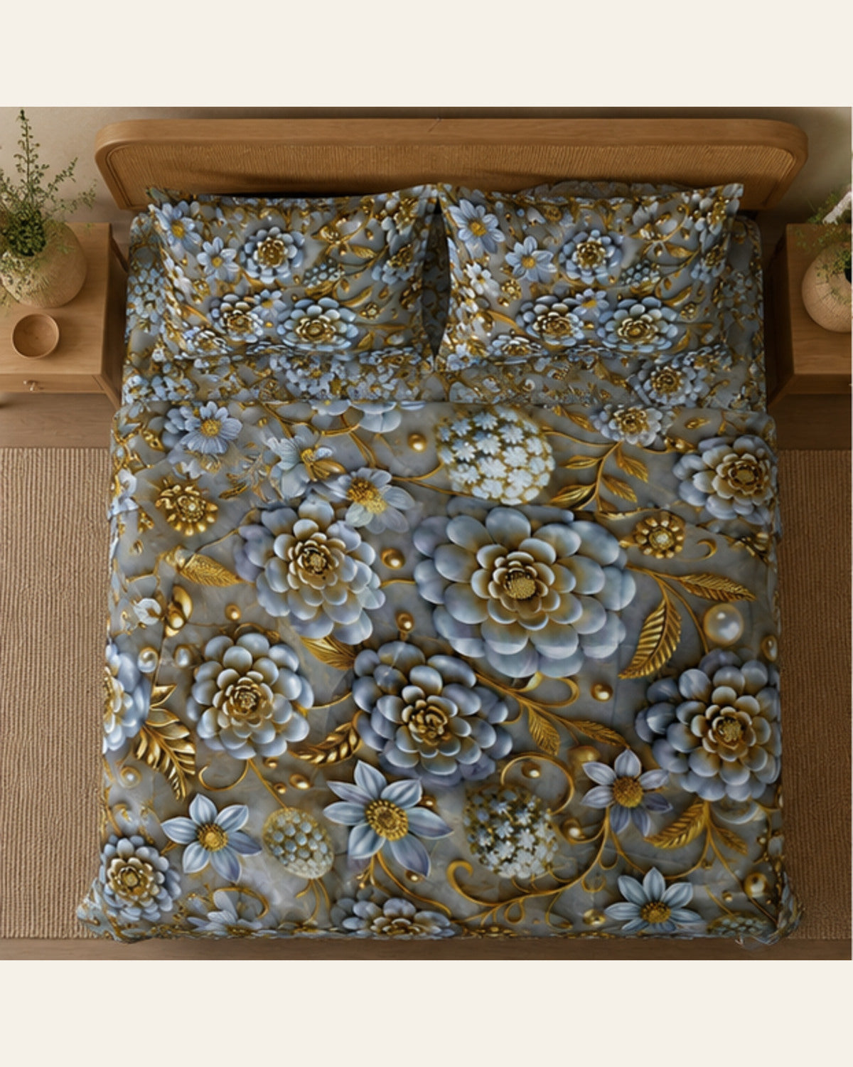 BIN-3DP-WA0040 bedding overhead view