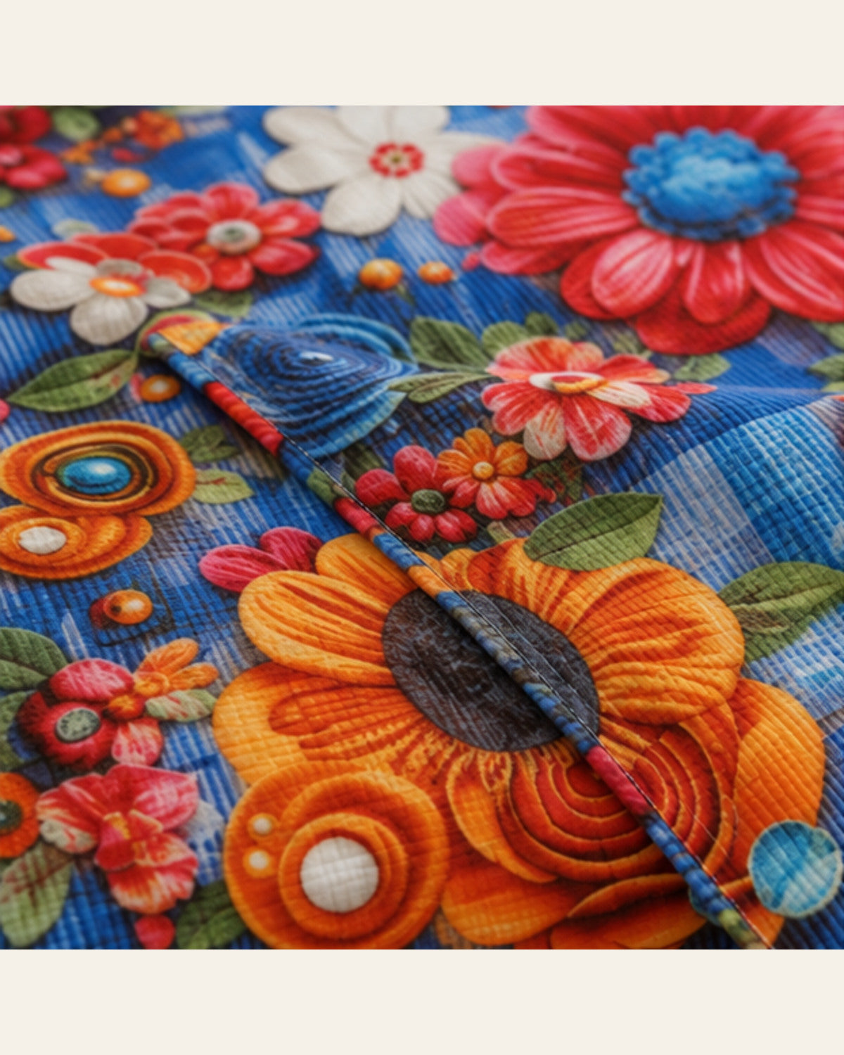 BIN-3DP-WA0039 bedding material and pattern detail
