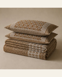 BIN-VJ-DIA-TAUPE bedding folded set